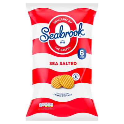 Seabrook Sea Salted The Original Crinkle Cut Crisp 6 X 25G