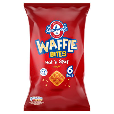 Seabrook Hot 'n Spicy Flavour Waffle Bites 6 x 16g