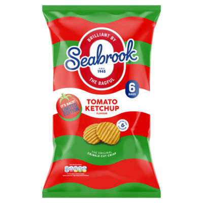 Seabrook Crinkle Tomato Ketchup Flavour 6x25g