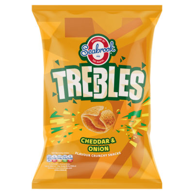 Seabrook Trebles Cheddar & Onion Flavour 120g