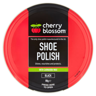 Cherry Blossom black shoe polish