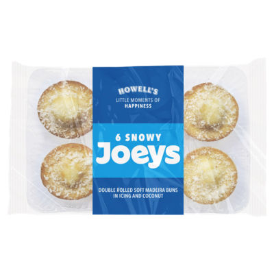 Howells Snowy Joeys Madeira Buns with Coconut 6 Pack