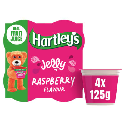 Hartleys Raspberry Flavour Jelly 4 x 125g (500g)