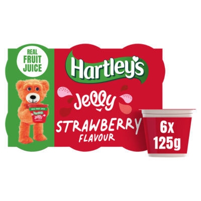 Hartleys Strawberry Flavour Jelly 6 x 125g