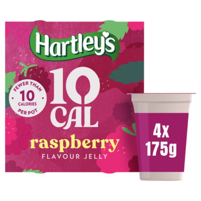 Hartleys 10 Cal Raspberry Flavour Jelly 4x175g