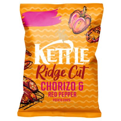 Kettle Ridge Cut Chorizo & Red Pepper Potato Chips 130g
