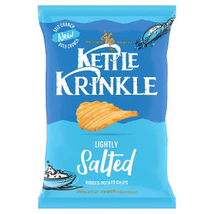 Kettle Krinkle Lightly Salted Ridged Potato Chips 130g