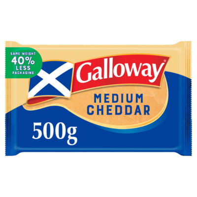Galloway Medium Scottish Coloured Cheddar Cheese 500g