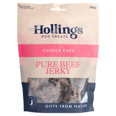 Hollings Dog Treats Pure Beef Jerky 100g
