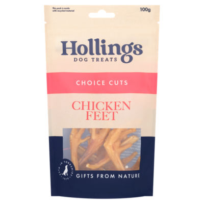 Hollings Choice Cuts Dog Treats - Chicken Feet 100g