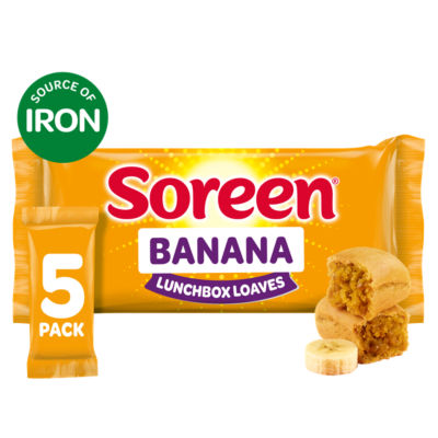 Soreen Banana Lunchbox Loaves Snack Bars 5 X 30G