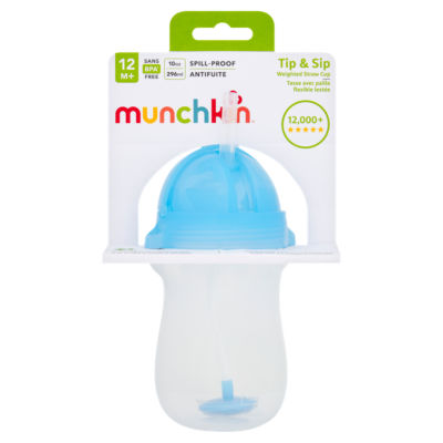 Munchkin Tip & Sip Weighted Straw Cup 12+M