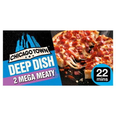 Chicago Town 2 Deep Dish Mega Meaty Pizzas