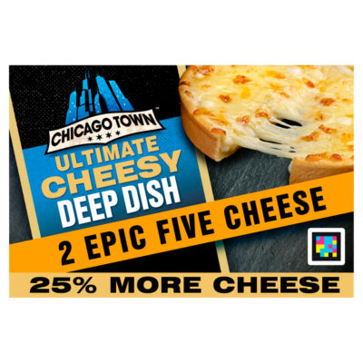 Chicago Town Ultimate Cheesy Deep Dish Epic Five Cheese Pizza 2 x 164g