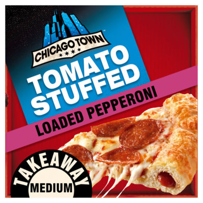 Chicago Town Takeaway Stuffed Crust Pepperoni Medium Pizza 490g