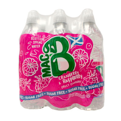 Mac B Macb Sugar Free Cranberry & Raspberry 6 X 500 Ml (L)