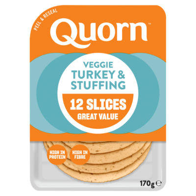 Quorn Veggie Turkey and Stuffing Slices 170g