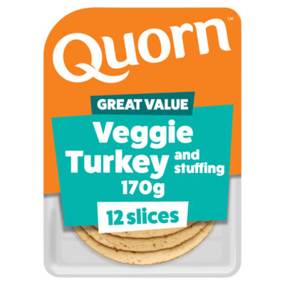 Quorn 12 Veggie Turkey and Stuffing Slices 170g