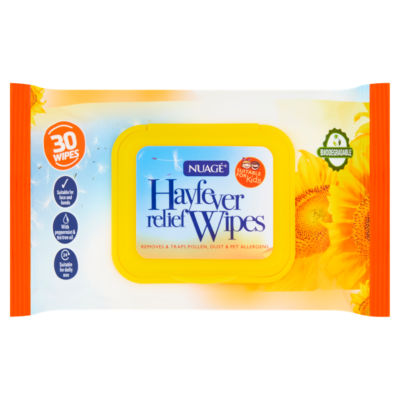 NUAGE Hayfever Relief Wipes 30s