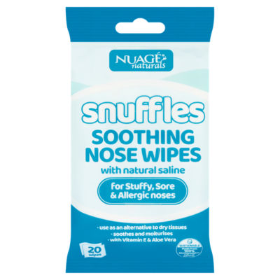 NUAGE Naturals Snuffles Soothing Nose Wipes 20 Wipes
