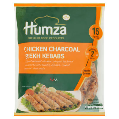Humza Premium Food Products Chicken Charcoal Seekh Kebabs 750g