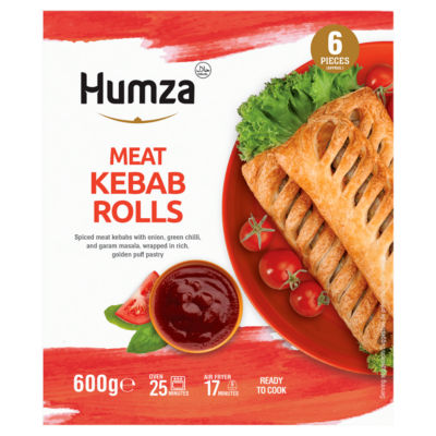 Humza 6 Meat Kebab Rolls 600g - ASDA Groceries