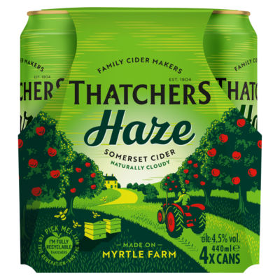 Thatchers Haze Somerset Cider 4 X 440Ml