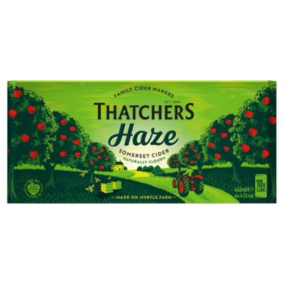 Thatchers Haze Somerset Cider 10 X 440Ml