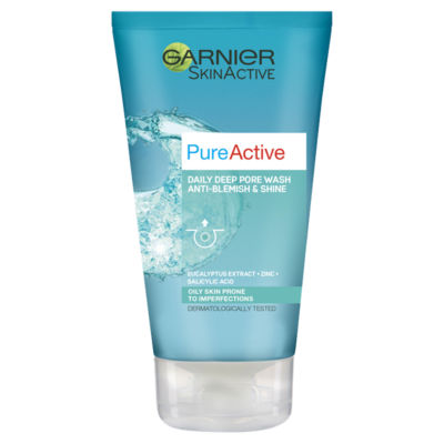 Garnier Pure Active Anti-Blackhead Deep Pore Face Wash Oily Skin 150ml
