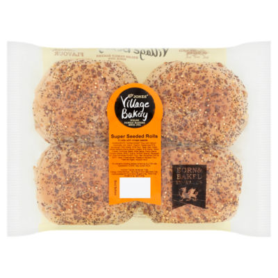 Jones Village Bakery Super Seeded Rolls 4 Pack