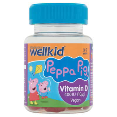 wellkid Peppa Pig Vitamin D 400iu Soft Jellies