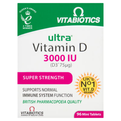 Ultra Vitabiotics Ultra Vitamin D3 3000Iu Tablets X96