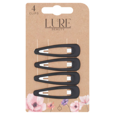 Lure Beauty 4 Snap Clips Black