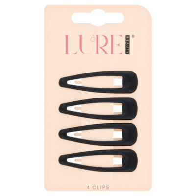 Lure Beauty 4 Snap Clips Black