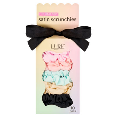 Lure Beauty 10 The Hair Edit Satin Scrunchies