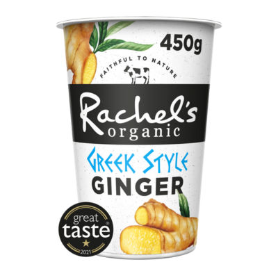 Organic Greek Style Ginger Naturally Bio-Live Yogurt 450g