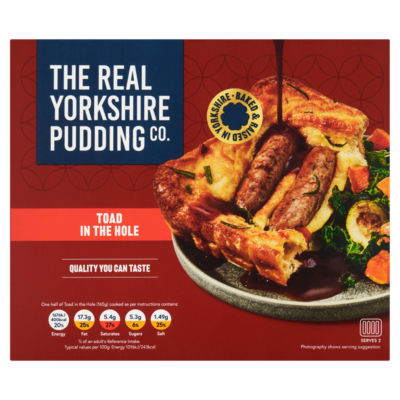The Real Yorkshire Pudding Co . Toad in the Hole 350g