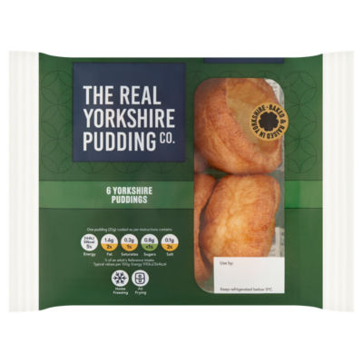The Real Yorkshire Pudding Co . 6 Yorkshire Puddings 132g