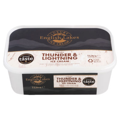 English Lakes Luxury Ice Cream Thunder & Lightning 1 Litre