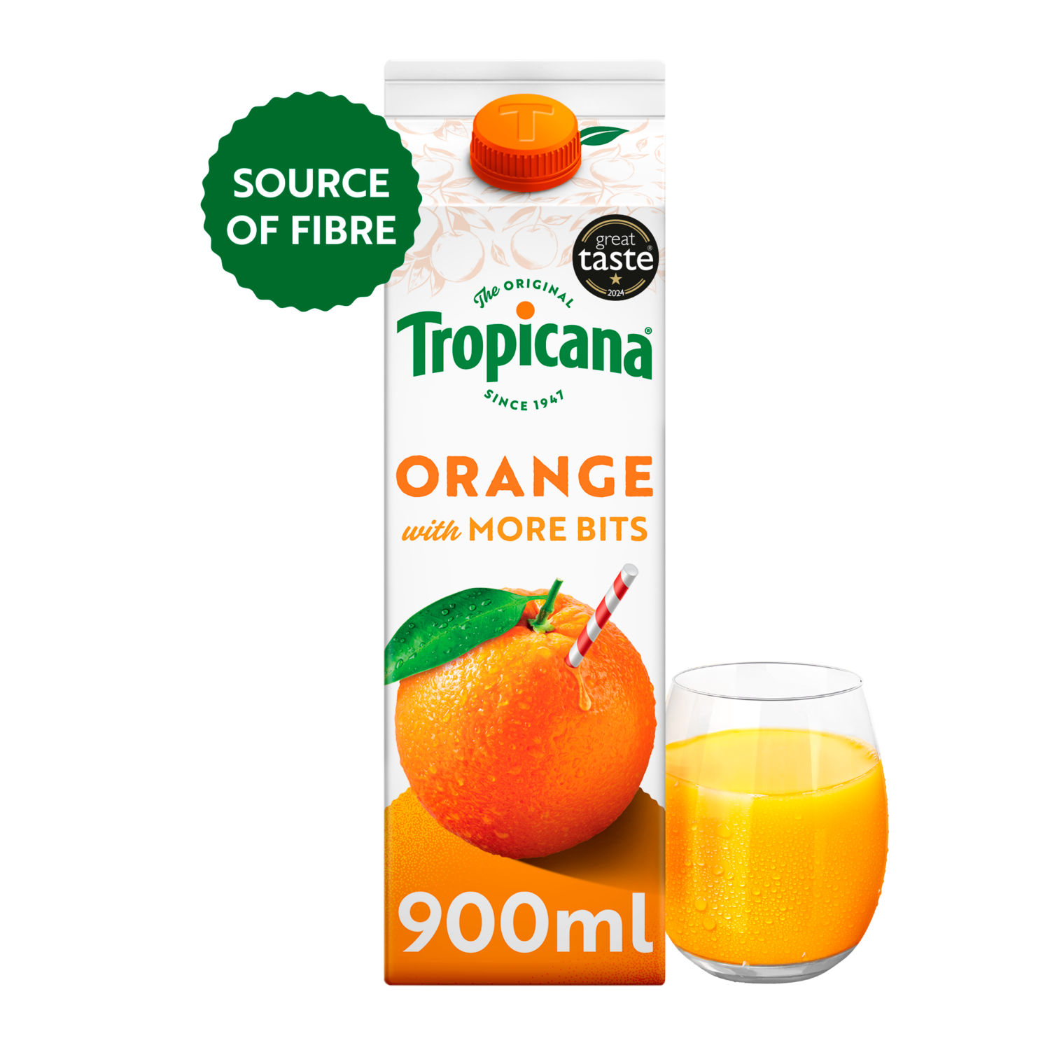 Extra Pulpy Orange Fruit Juice with Juicy Bits 900ml