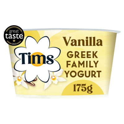 Tims Dairy Greek Style Yogurt Vanilla 175g