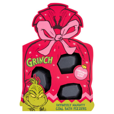 Grinch Definitely Naughty Coal Bath Fizzers 3 x 100g
