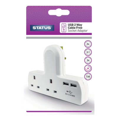 Status Usb 2 Way Cable Free Socket Adaptor