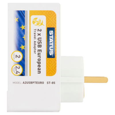 Status 2 x USB European Travel Adaptor