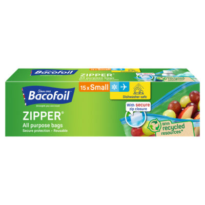 Zipper All Purpose Bags 1L Small Pack of 15