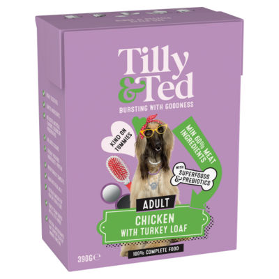 Tilly & Ted Adult Chicken with Turkey Loaf 390g