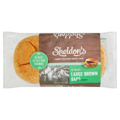 Sheldons Soft Brown Baps 4 Pack
