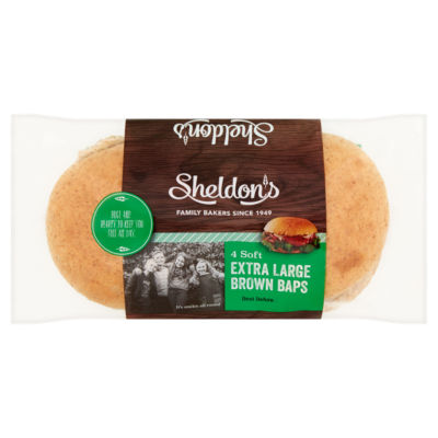 Sheldons 4 Soft Extra Large Brown Baps