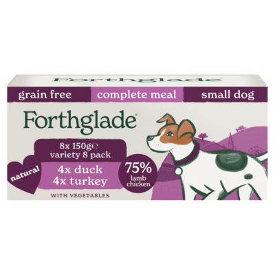 Forthglade Grain Free Small Dog Food Duck & Turkey Variety Pack 8 x 150g