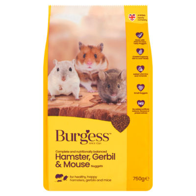 Burgess Excel Hamster, Gerbil & Mouse Nuggets - 750g